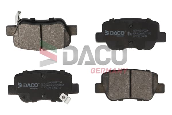 Stabdžių kaladėlių komplektas — DACO Germany 323904