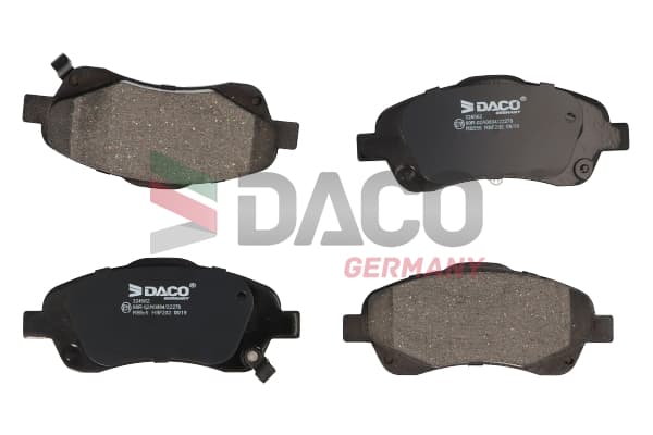 Stabdžių kaladėlių komplektas — DACO Germany 324562