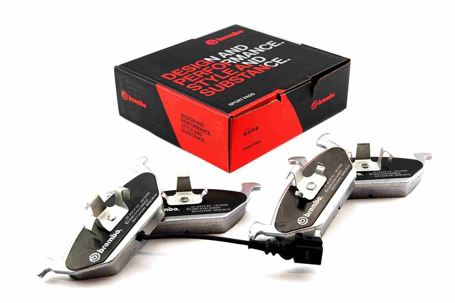 Didelio efektyvumo stabdžių trinkelių komplektas — BREMBO 07.B314.53