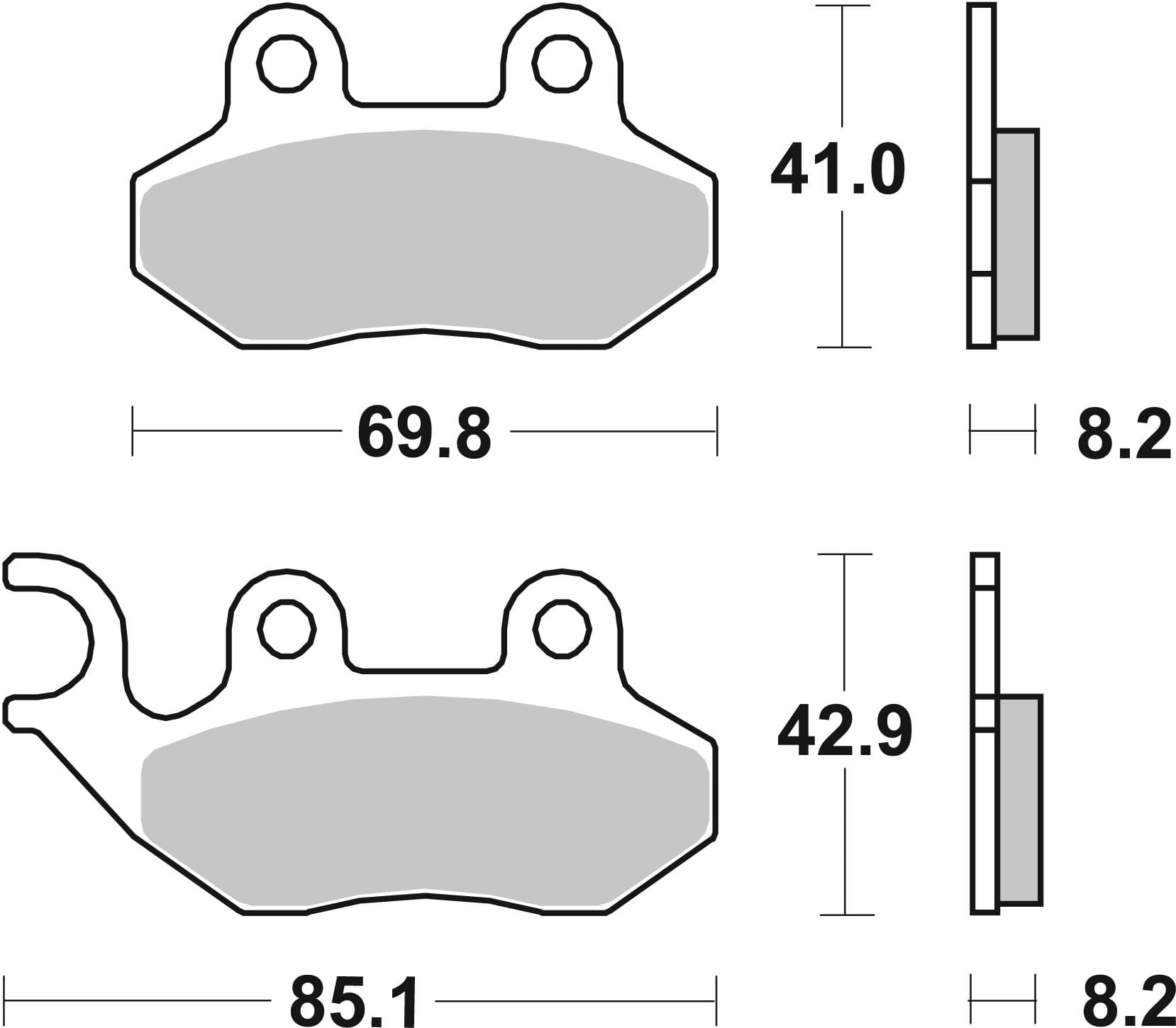BREMBO 07005 Stabdžių kaladėlių komplektas