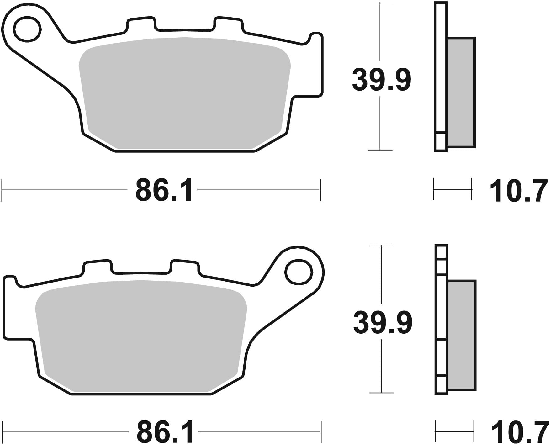 BREMBO 07HO27SP Stabdžių kaladėlių komplektas