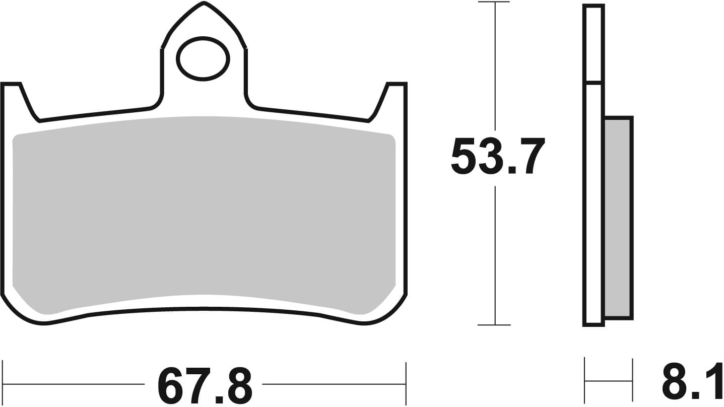 BREMBO 07HO28RC Stabdžių kaladėlių komplektas