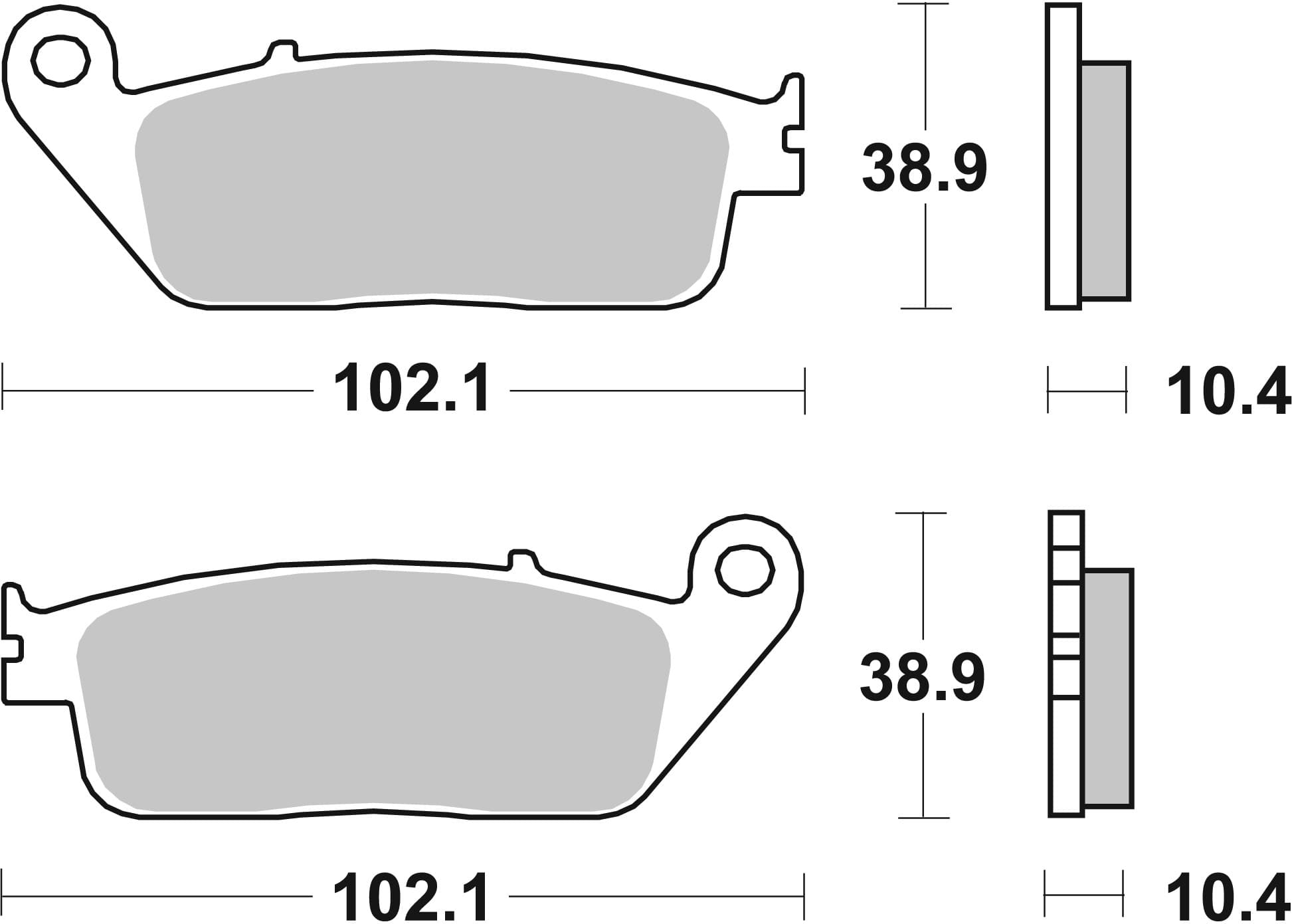 BREMBO 07HO34SP Stabdžių kaladėlių komplektas
