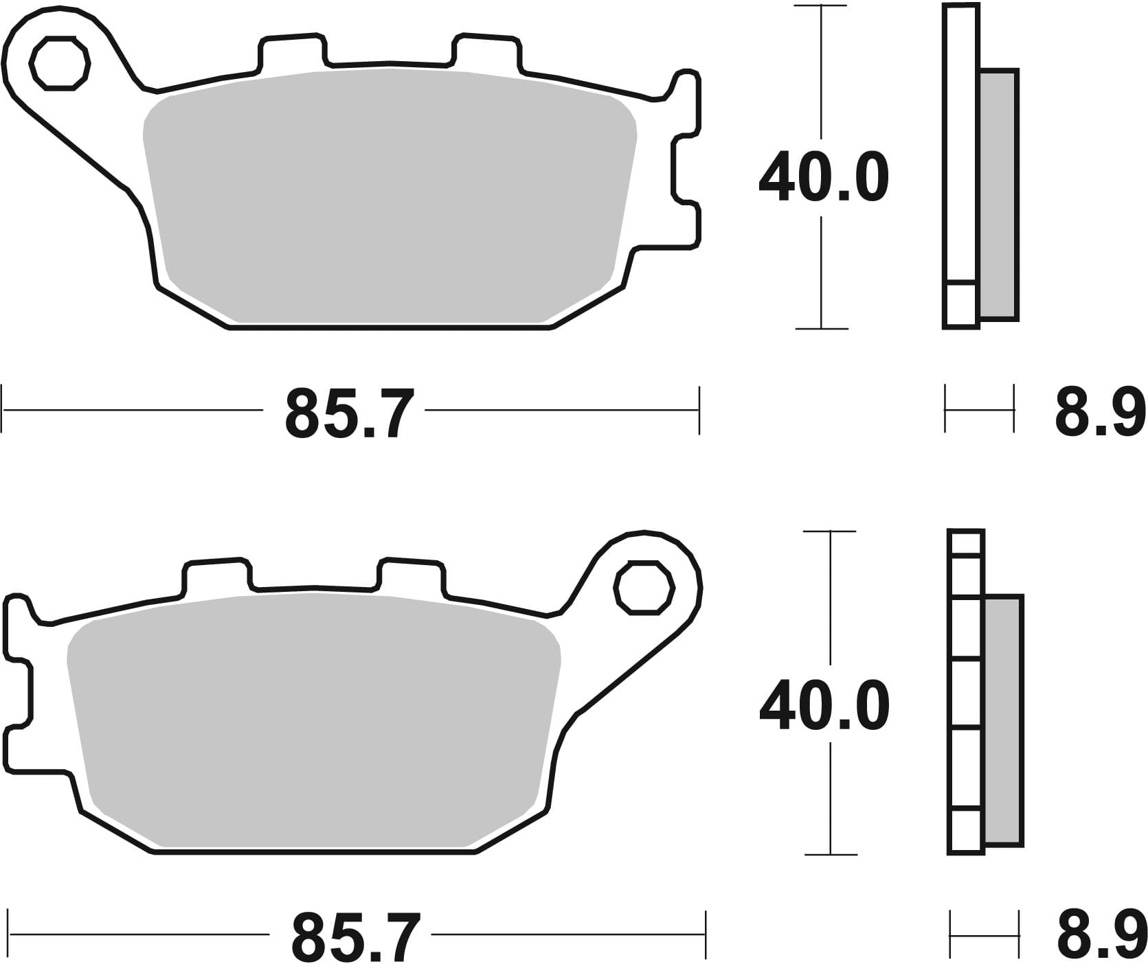 BREMBO 07HO36SP Stabdžių kaladėlių komplektas
