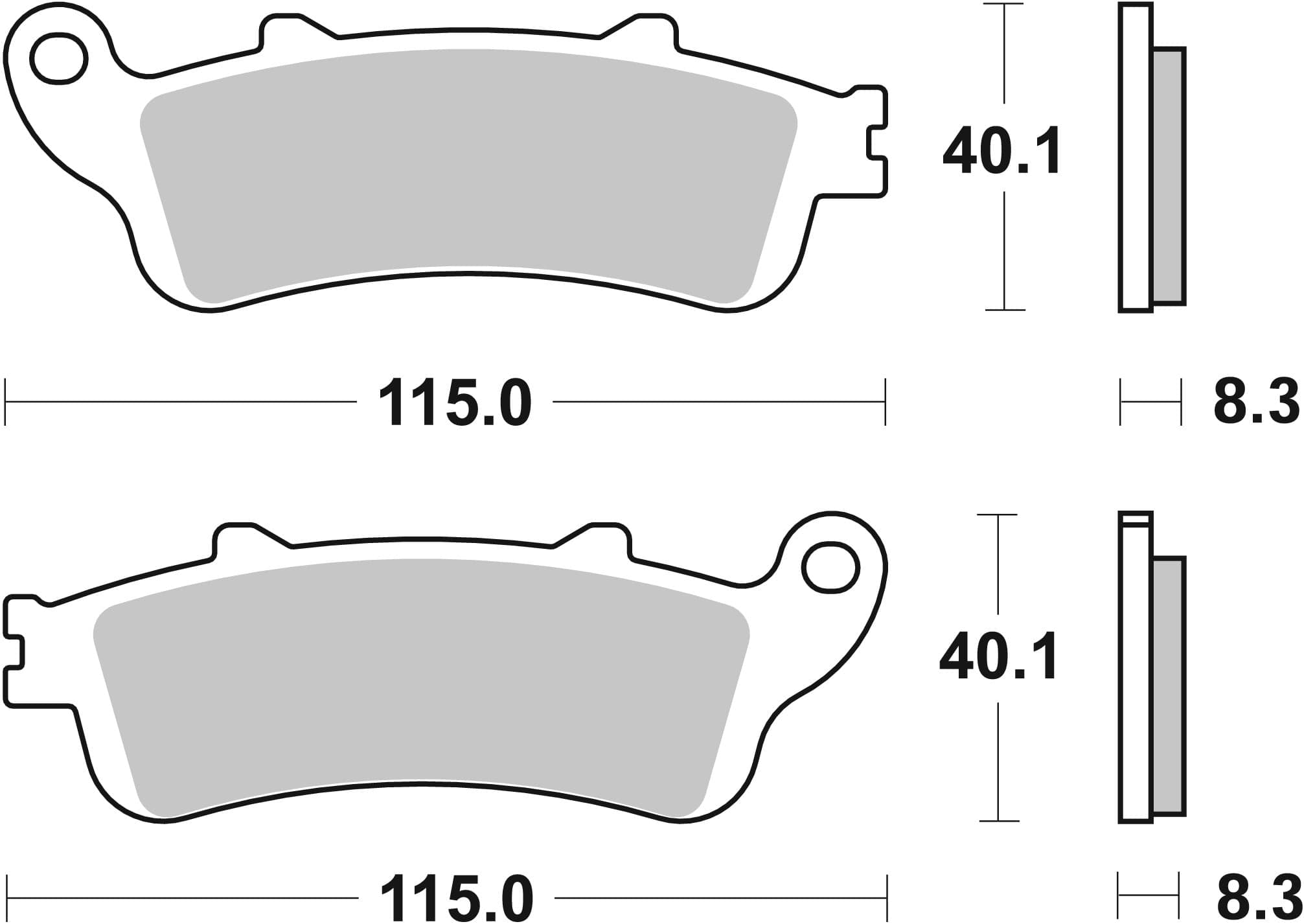 BREMBO 07HO43SP Stabdžių kaladėlių komplektas