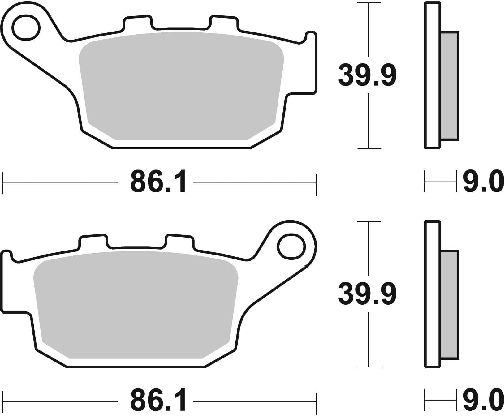 BREMBO 07HO53SP Stabdžių kaladėlių komplektas
