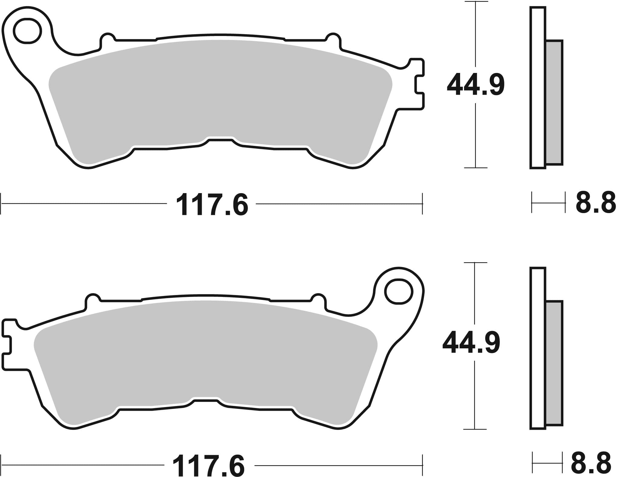 BREMBO 07HO57SP Stabdžių kaladėlių komplektas