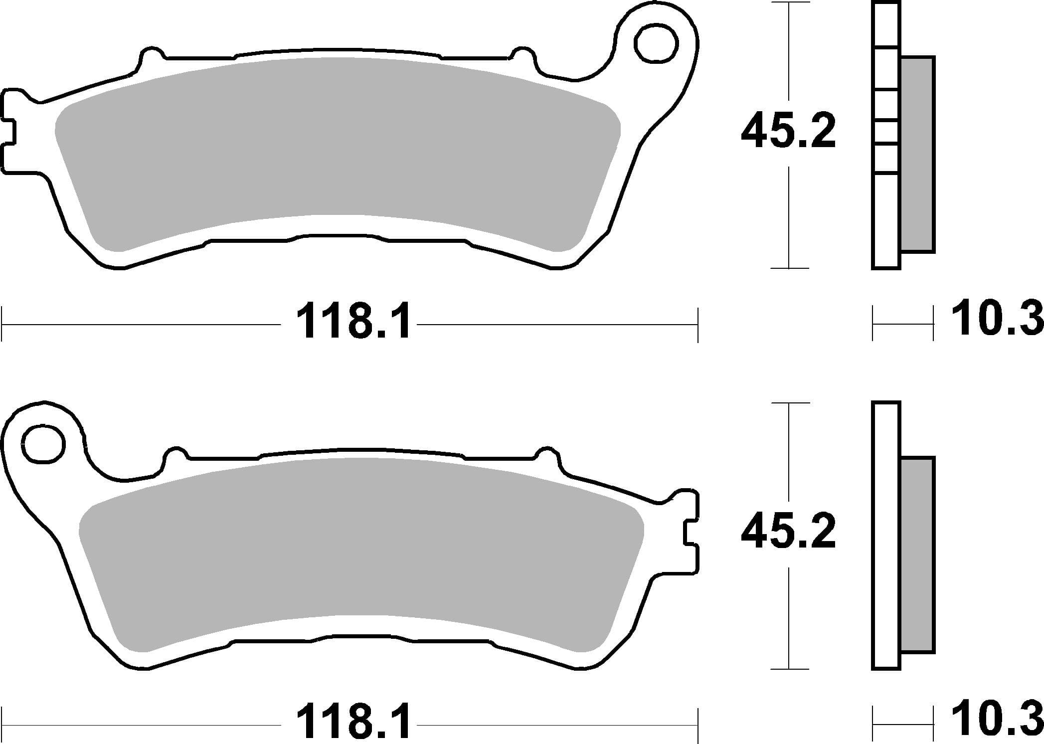 BREMBO 07HO66SP Stabdžių kaladėlių komplektas