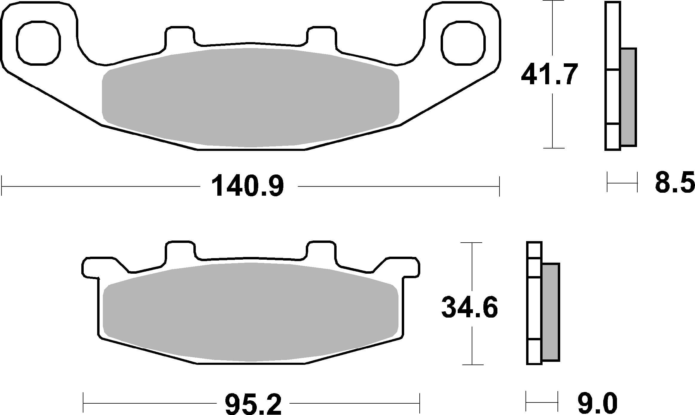 BREMBO 07KA09SA Stabdžių kaladėlių komplektas