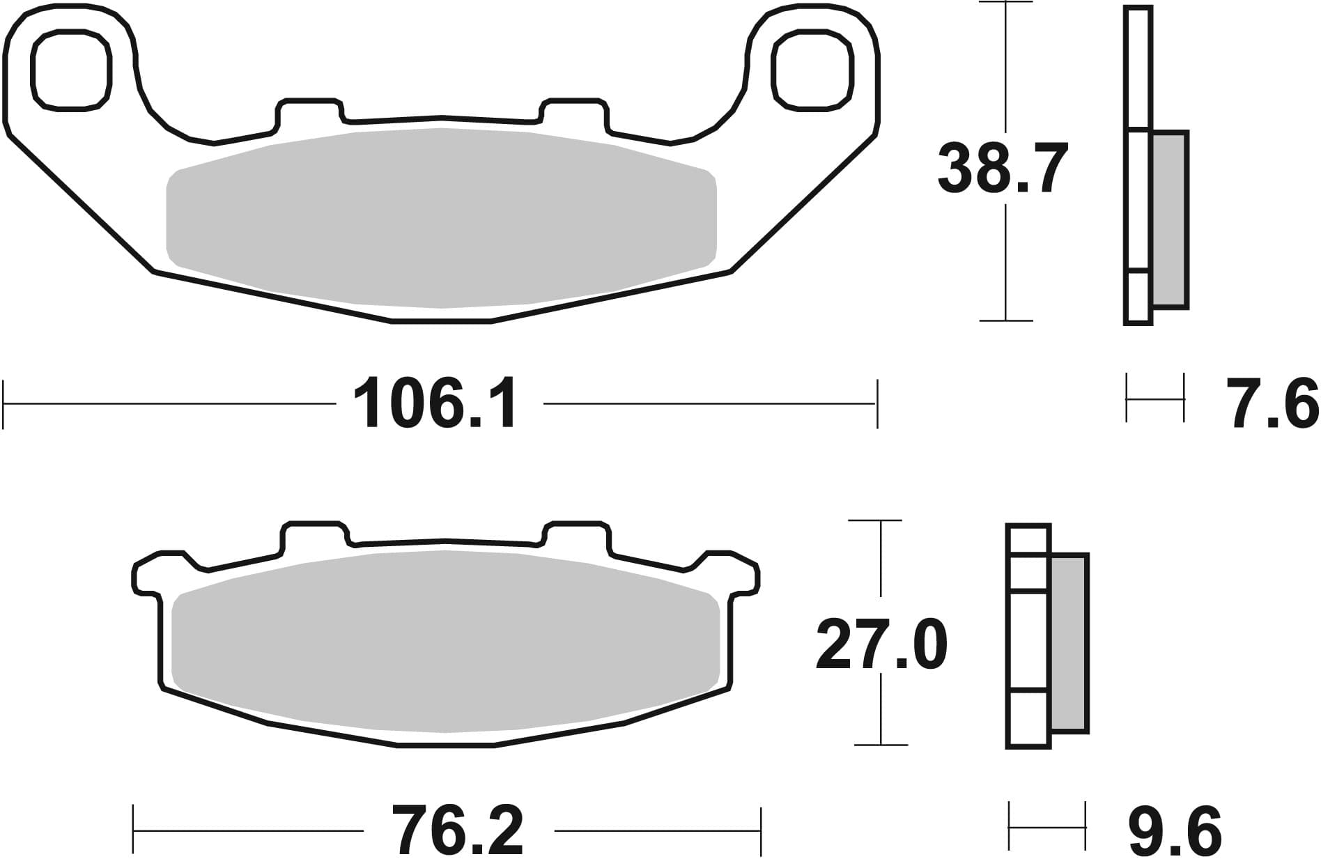 BREMBO 07KA11SA Stabdžių kaladėlių komplektas