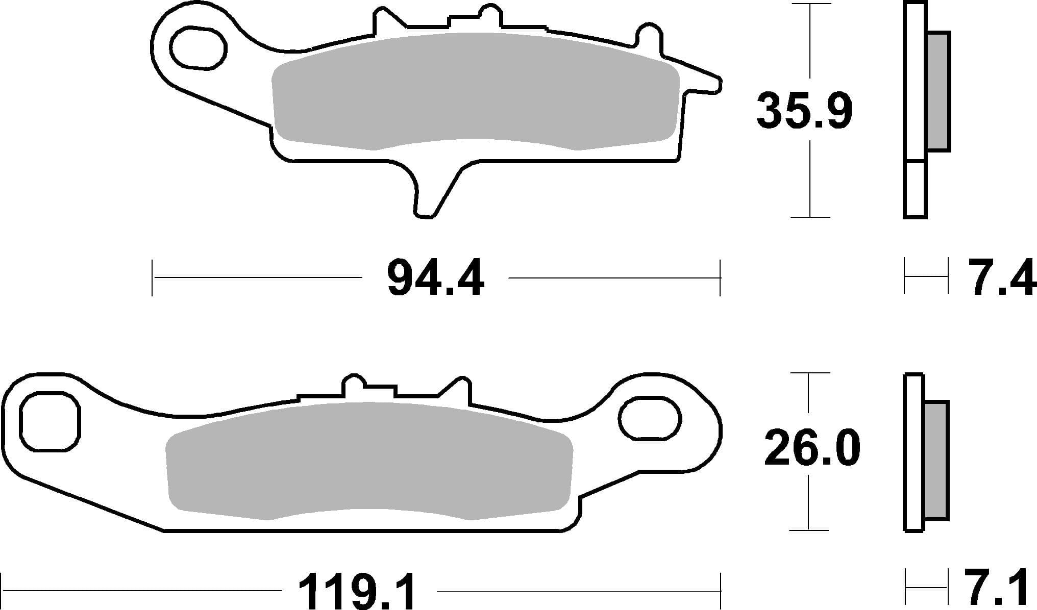 BREMBO 07KA24SD Stabdžių kaladėlių komplektas