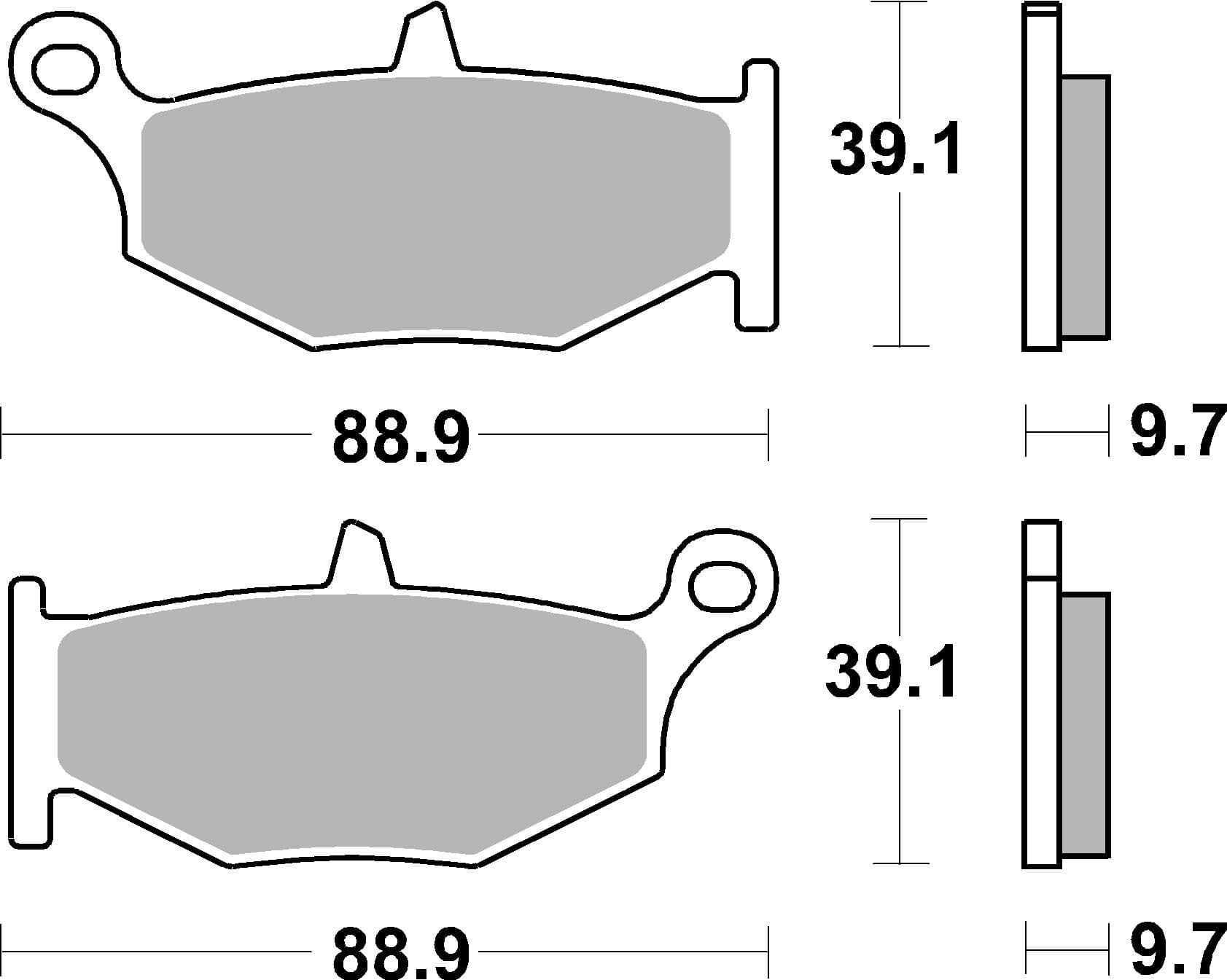 BREMBO 07SU32SP Stabdžių kaladėlių komplektas