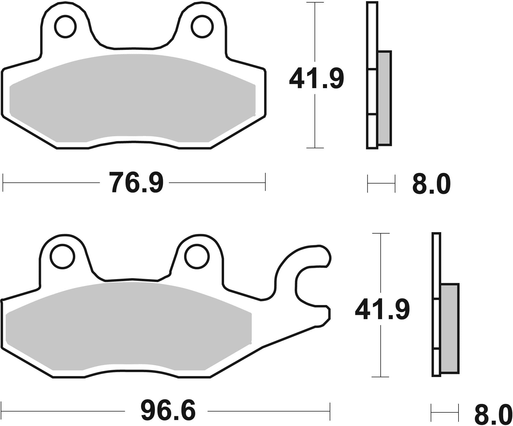 BREMBO 07YA22SP Stabdžių kaladėlių komplektas