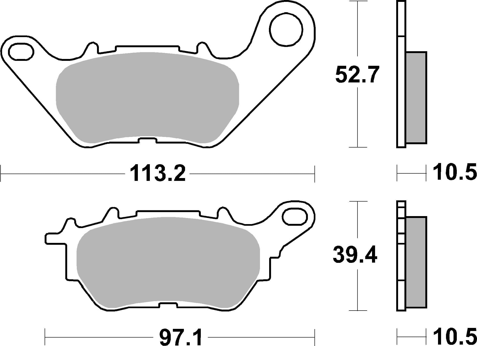 BREMBO 07YA53CC Stabdžių kaladėlių komplektas