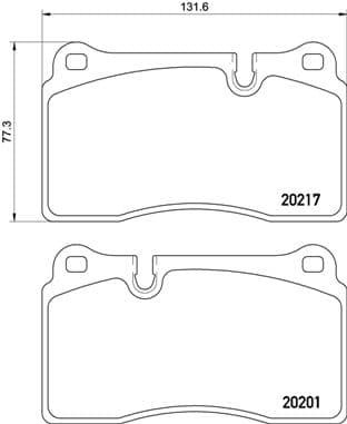 BREMBO P 02 002 Stabdžių kaladėlių komplektas