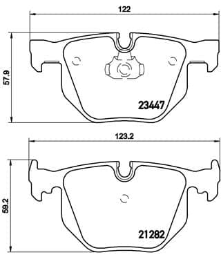 Stabdžių kaladėlių komplektas — BREMBO P 06 029