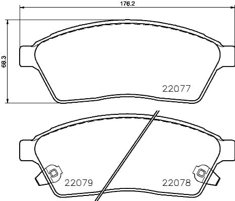 BREMBO P 09 009 Stabdžių kaladėlių komplektas