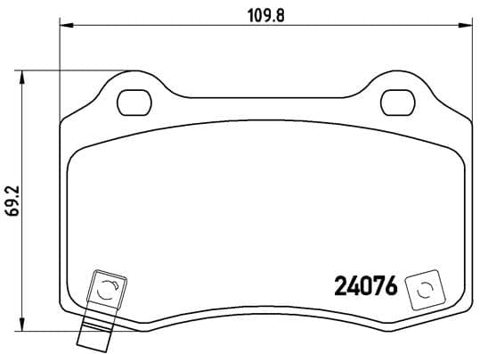 Stabdžių kaladėlių komplektas — BREMBO P 11 024