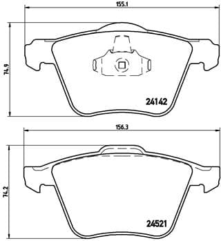 Stabdžių kaladėlių komplektas — BREMBO P 24 077