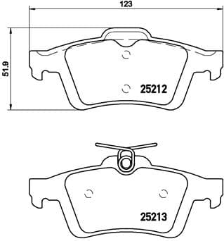Stabdžių kaladėlių komplektas — BREMBO P 24 148