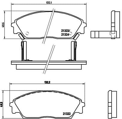 Stabdžių kaladėlių komplektas — BREMBO P 28 016