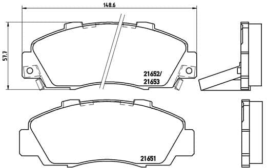 Stabdžių kaladėlių komplektas — BREMBO P 28 026