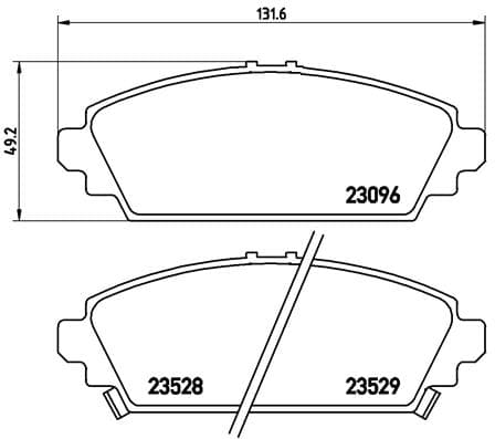 BREMBO P 28 031 Stabdžių kaladėlių komplektas