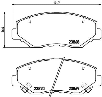 Stabdžių kaladėlių komplektas — BREMBO P 28 035