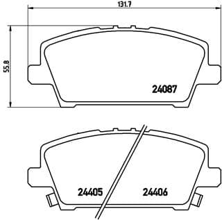 Stabdžių kaladėlių komplektas — BREMBO P 28 037