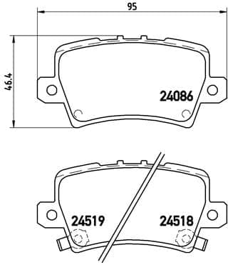 Stabdžių kaladėlių komplektas — BREMBO P 28 038