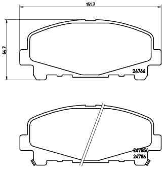 Stabdžių kaladėlių komplektas — BREMBO P 28 043X
