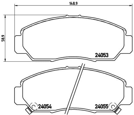 Stabdžių kaladėlių komplektas — BREMBO P 28 047
