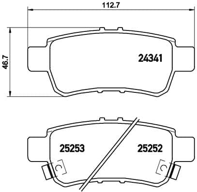 BREMBO P 28 062 Stabdžių kaladėlių komplektas