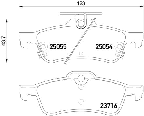 Stabdžių kaladėlių komplektas — BREMBO P 28 070