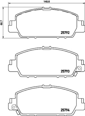 Stabdžių kaladėlių komplektas — BREMBO P 28 077