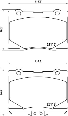 Stabdžių kaladėlių komplektas — BREMBO P 28 079