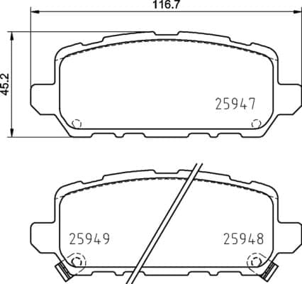 Stabdžių kaladėlių komplektas — BREMBO P 28 090