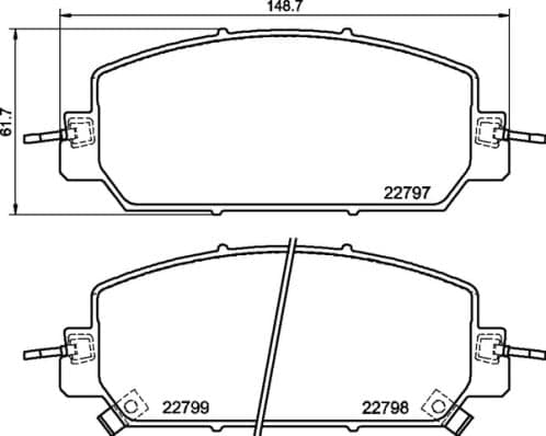 Stabdžių kaladėlių komplektas — BREMBO P 28 098