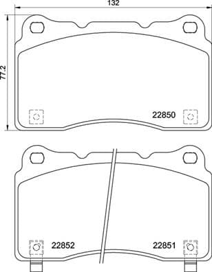 Stabdžių kaladėlių komplektas — BREMBO P 28 099