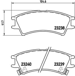 Stabdžių kaladėlių komplektas — BREMBO P 30 011