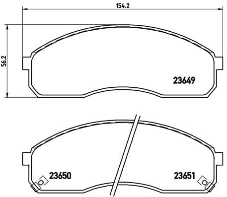 Stabdžių kaladėlių komplektas — BREMBO P 30 012
