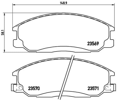 Stabdžių kaladėlių komplektas — BREMBO P 30 013