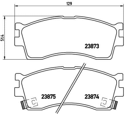 Stabdžių kaladėlių komplektas — BREMBO P 30 016