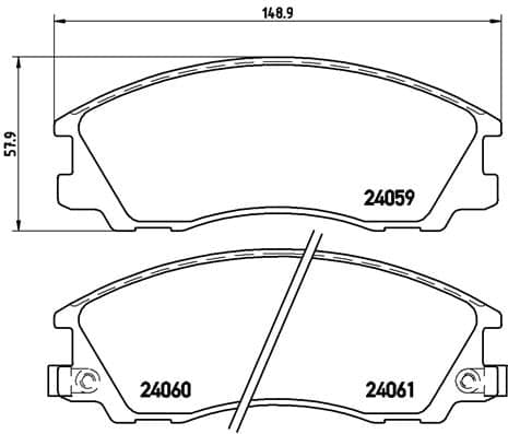 Stabdžių kaladėlių komplektas — BREMBO P 30 017