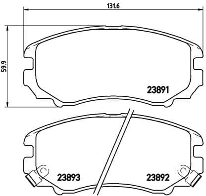 Stabdžių kaladėlių komplektas — BREMBO P 30 018