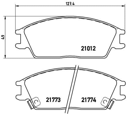 Stabdžių kaladėlių komplektas — BREMBO P 30 024