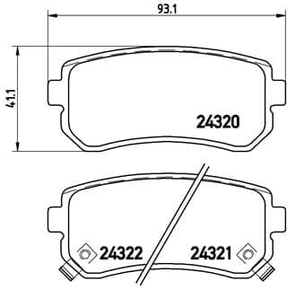 Stabdžių kaladėlių komplektas — BREMBO P 30 025