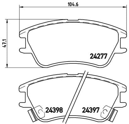 Stabdžių kaladėlių komplektas — BREMBO P 30 027