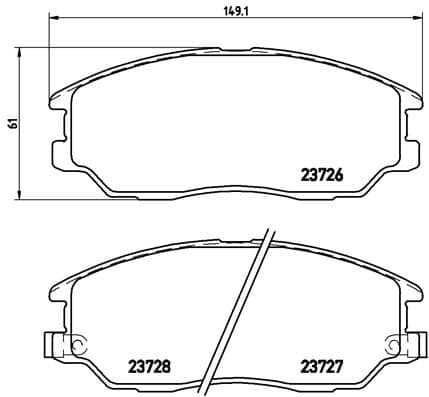 Stabdžių kaladėlių komplektas — BREMBO P 30 028