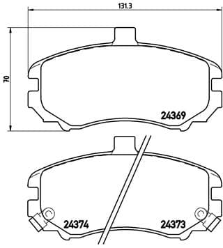 Stabdžių kaladėlių komplektas — BREMBO P 30 029